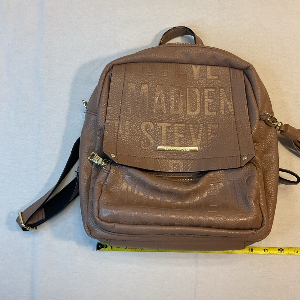 Steve Madden Women's‎ Brown Backpack Tassel, Gold Accents